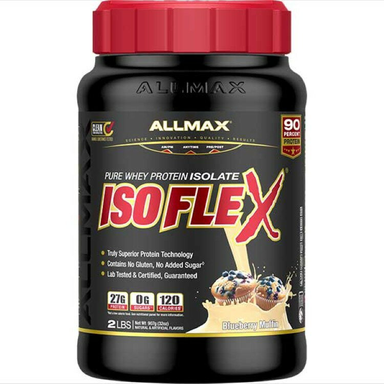 オールマックス アイソフレックス プロテイン ブルーベリーマフィン味 908g ALLMAX ISOFLEX Protein 2lbBlueberry Muffin 【お取り寄せ商品】