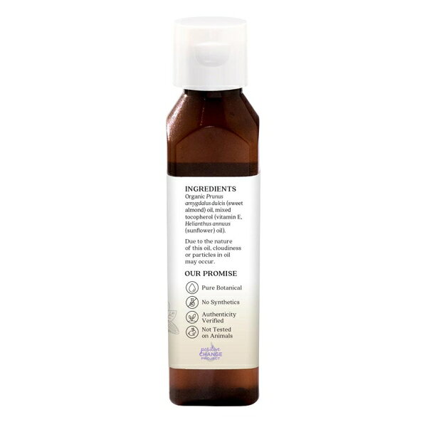 オーラカシア オーガニック スキンケアオイル スイートアーモンド 118ml(4floz) Aura Cacia Organic Sweet Almond Oil speed-10036536 アメリカサプリ専門スピードボディ サンプル画像2