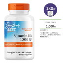 ドクターズベスト ビタミンD3 1000IU (25mcg) 180粒 ソフトジェル Doctor's Best Vitamin D3 サプリメント ビタミン ビタミンD-3 ビタミンサプリ 健骨サポート ボーンヘルス