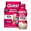 クエスト プロテインミルクシェイク ストロベリー味 414ml 12本入り RTD: Quest 45g: Strawberry (12/14oz) 【お取り寄せ商品】【合わせて買いたい】(4)