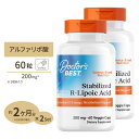 [2個セット] R-リポ酸 200mg 60粒 Doctor&apos;s BEST（ドクターズベスト）