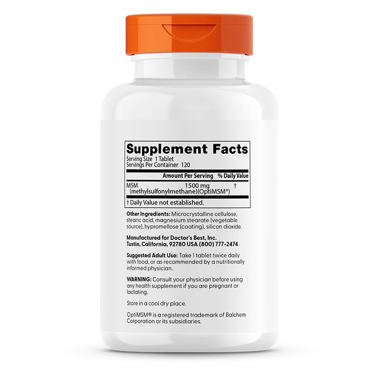MSM 1500mg 120γ ���֥�å� Doctor's BEST�ʥɥ��������٥��ȡ� MSM 1500mg 120tb
