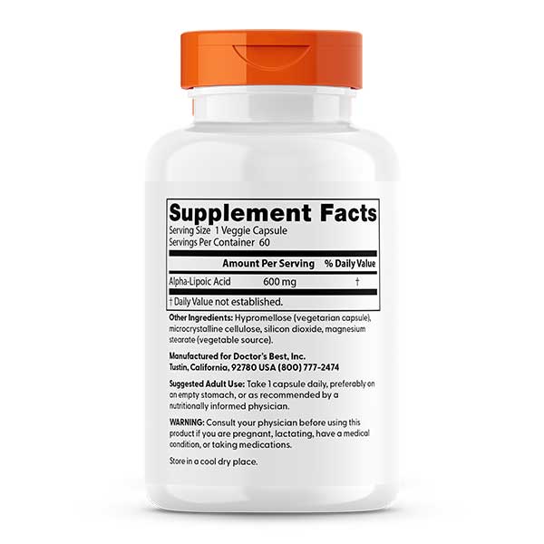 アルファリポ酸 サプリメント 600mg 60粒 Doctor's BEST （ドクターズベスト）Best...