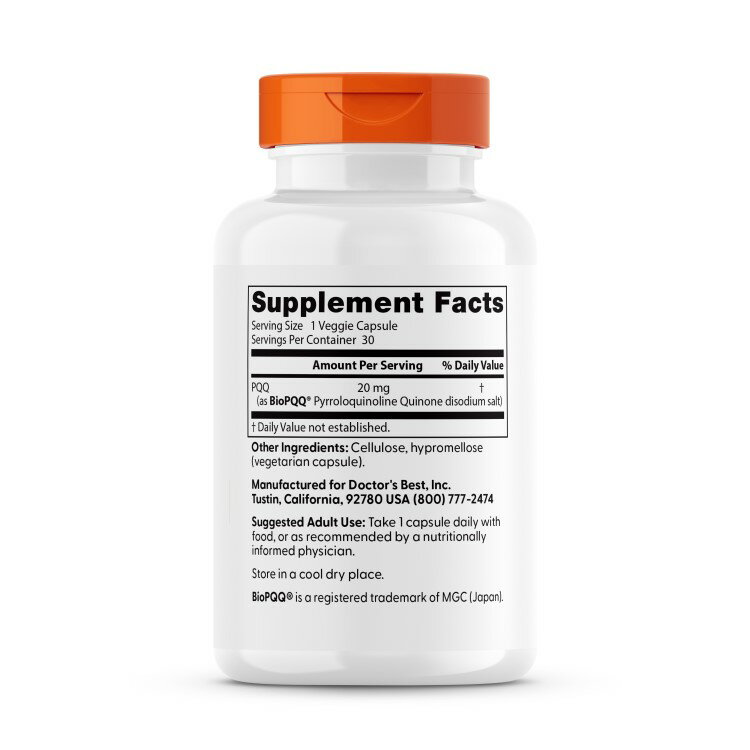 ドクターズベスト PQQ 20mg 30粒 ベジカプセル Doctor's Best PQQ with BioPQQ サ...