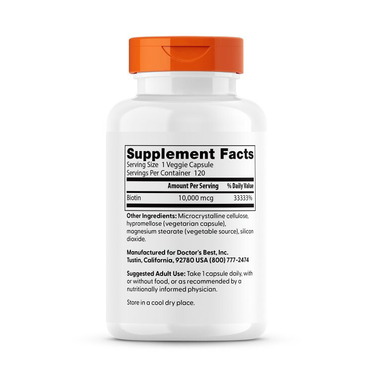 ビオチン 10000mcg（10mg） 120粒 Doctor's BEST （ドクターズベスト）Biotin10,00...