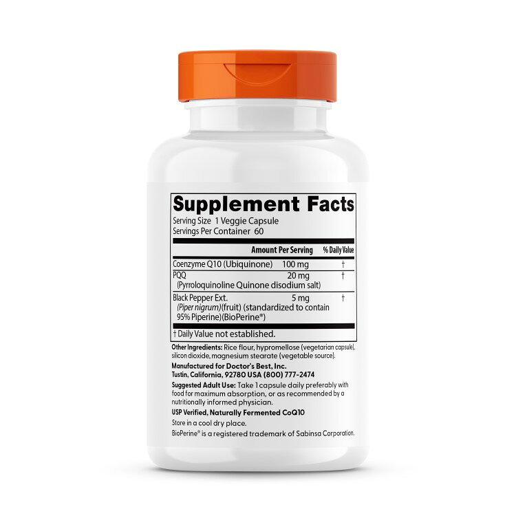 ドクターズベスト コエンザイムQ10 100mg プラス PQQ 20mg 60粒 ベジカプセル Doct...