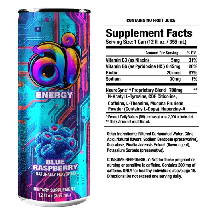 【ポイントUP★1日0時-12日9時】アイエナジーブルーラズベリー - 12パック AI Energy: Blue Raspberry (12/12oz) 【お取り寄せ商品】【合わせて買いたい】
