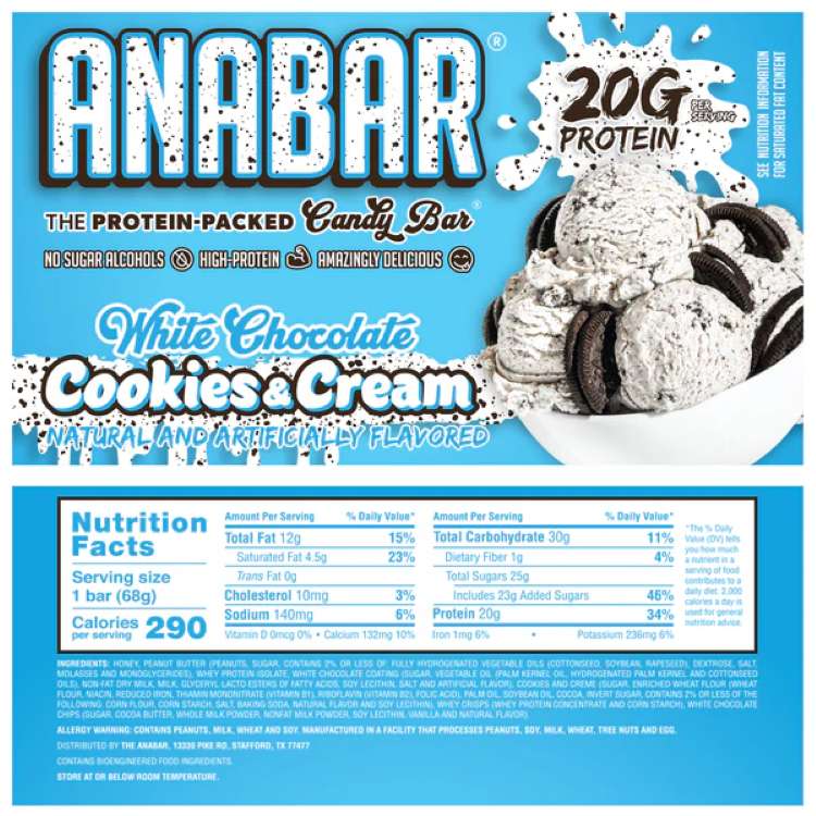 アナバー ホワイトチョコレート クッキー＆クリーム 12本入り Anabar White Chocol...
