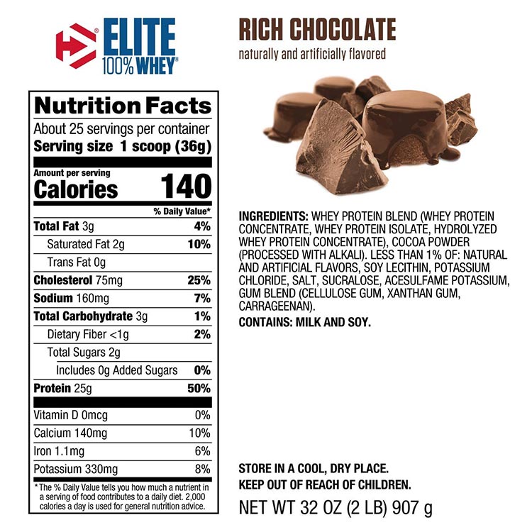 エリート 100% ホエイプロテイン リッチ チョコレート・グルメバニラ・クッキーアンドクリーム 2サイズ Dymatize (ダイマタイズ)Elite 100% Whey Protein 2lb 5LB【お取り寄せ商品】【合わせて買いたい】 (2)