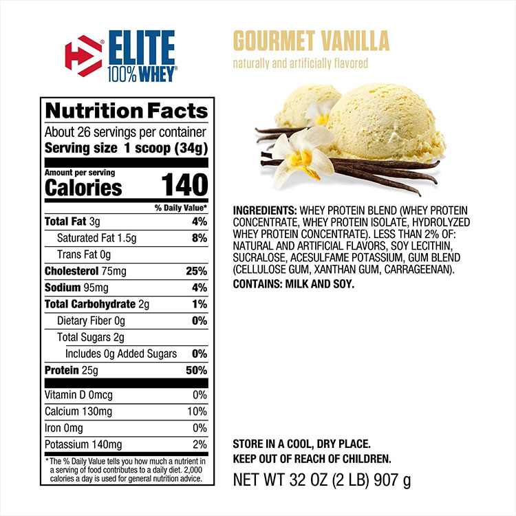エリート 100% ホエイプロテイン リッチ チョコレート・グルメバニラ・クッキーアンドクリーム 2サイズ Dymatize (ダイマタイズ)Elite 100% Whey Protein 2lb 5LB【お取り寄せ商品】【合わせて買いたい】 (3)