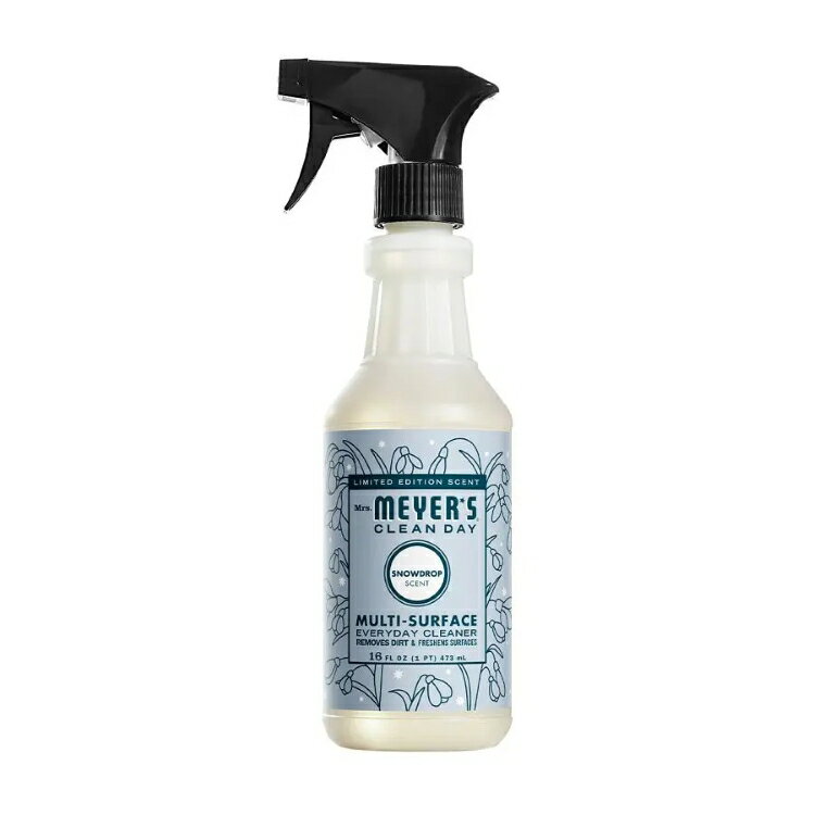 [限定版]ミセスマイヤーズ クリーンデイ スノードロップ 多目的クリーナースプレー 473mL Mrs. Meyer's Clean Day Snow Drop Multi-Surface Cleaner Spray 16 fl. oz. 【お取り寄せ商品】