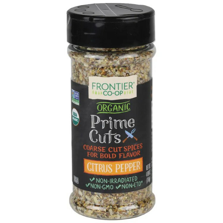 フロンティアコープ プライムカット シトラスペッパー オーガニック 116g Frontier Co-op Prime Cuts Citrus Pepper, Organic 4.09 oz. 【お取り寄せ商品】