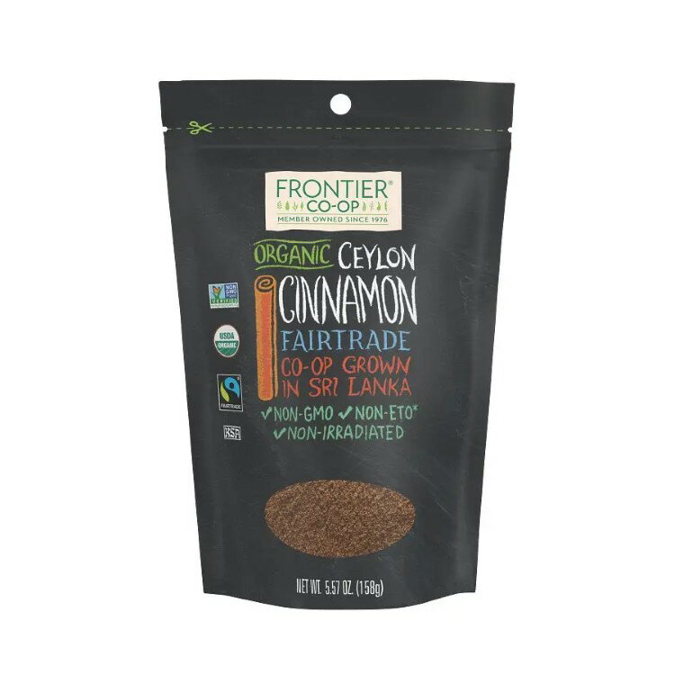 Spices - フロンティアコープ セイロンシナモンパウダー オーガニック フェアトレード認証 158g Frontier Co-op Ceylon Cinnamon Powder, Organic, Fairtrade Certified 5.57 oz. 【お取り寄せ商品】