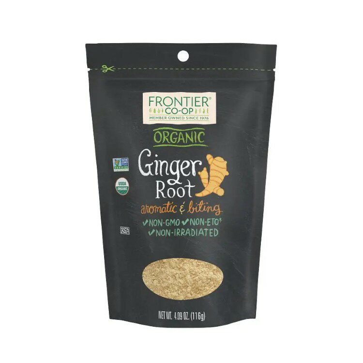 フロンティアコープ ジンジャールート パウダー オーガニック 116g Frontier Co-op Ground Ginger Root, Organic 4.09 oz. 【お取り寄せ商品】