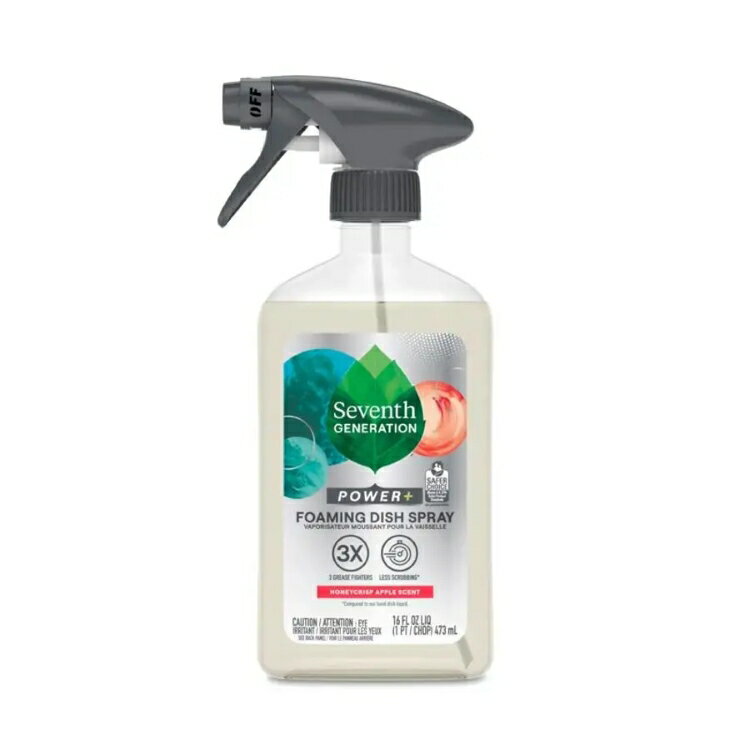 セブンスジェネレーション ハニークリスプアップル フォーミングディッシュスプレー 473mL Seventh Generation Honeycrisp Apple Foaming Dish Spray 16 fl. oz. 【お取り寄せ商品】