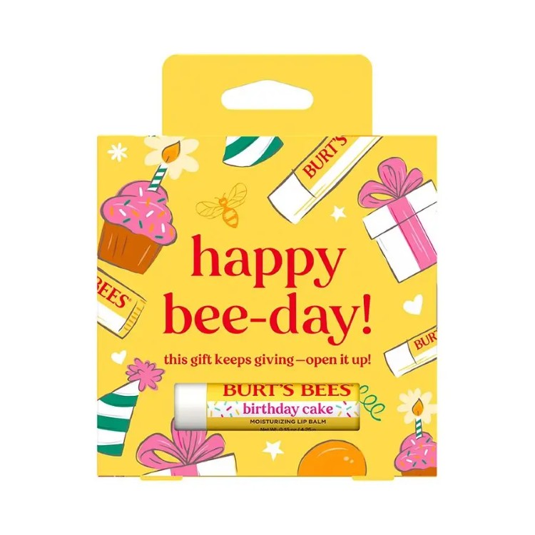 バーツビーズ バースデーケーキ リップバーム＋ギフトカードホルダー 約4.25g Burt's Bees Birthday Cake Lip Balm +…