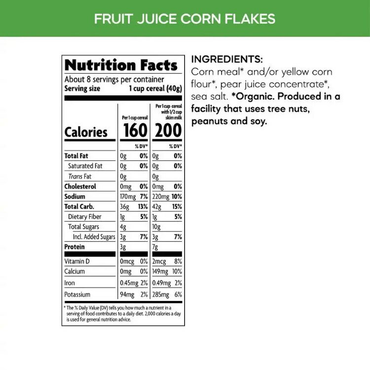 ネイチャーズパス フルーツジュース コーンフレーク オーガニックシリアル 300g Nature's Path Fruit Juice Corn Flakes Organic Cereal 10.6 oz. 【お取り寄せ商品】 2
