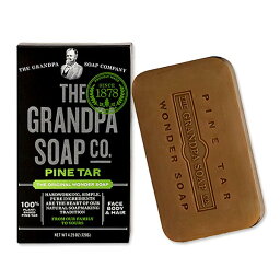 グランパ オリジナルワンダーソープ 松ヤニ 石鹸 フェイス ボディ ヘア 120g ハーブ 乾燥 せっけん セッケン 石けん 固形 ハンドソープ Grandpa's soap 手洗い てあらい 予防 おしゃれ 保湿 大人 ケア
