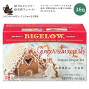 ビゲロー ジンジャー スナピッシュ ハーブティー 18包 41g (1.48oz) BIGELOW Ginger Snappish Herb Tea 紅茶 ショウガ レモン シナモン ティーバッグ フレーバーティー 季節の紅茶 スパイシー ホリデーシーズン