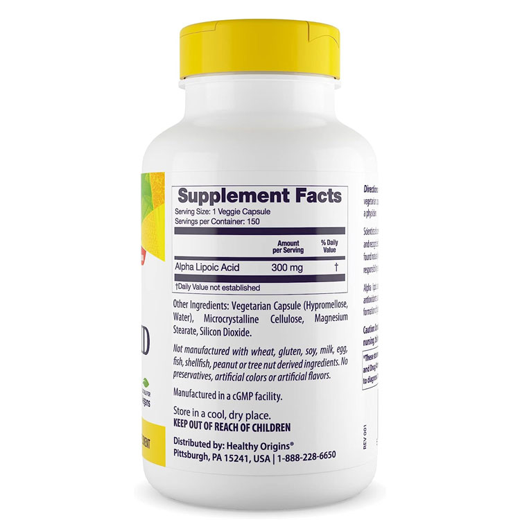 ヘルシーオリジンズ アルファリポ酸 300mg 150粒 ベジカプセル HEALTHY ORIGINS Al...