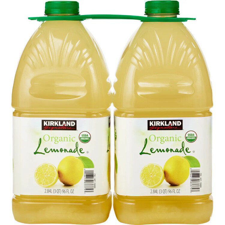 Agar - 【アメリカコストコ品】カークランドシグネチャー オーガニックレモネード 2.84L(96 fl oz) 2 個入り Kirkland Signature, Organic Lemonade, 96 fl oz, 2-Count 【お取り寄せ商品】【合わせて買いたい】