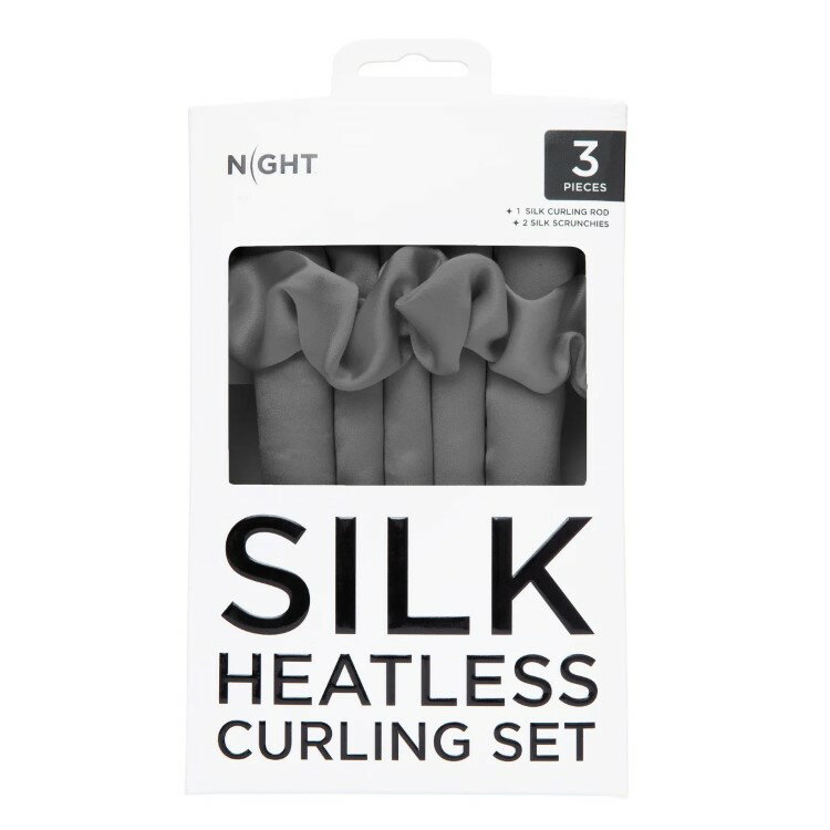 ナイトシルク ヒートレスカーリングセット ガンメタル NIGHT Silk Heatless Curling Set ganmetal