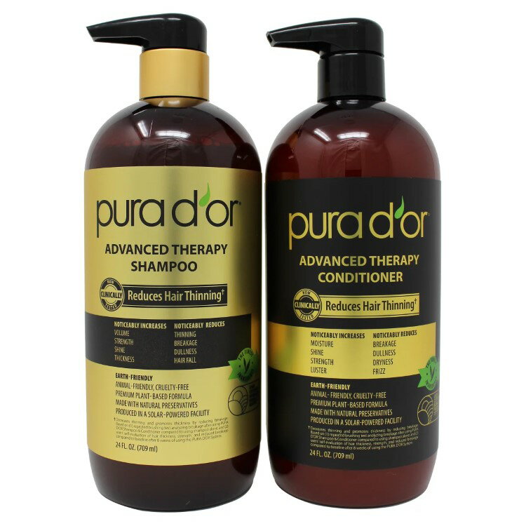 【アメリカコストコ品】プラドール アドバンスドセラピー アンチヘアシニングシャンプー＆コンディショナーセット Pura d'or Advanced Therapy Anti-Hair Thinning Shampoo & Conditioner Set【お取り寄せ商品】【合わせて買いたい】