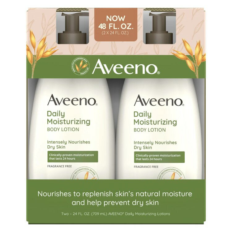 Rakuten - 【アメリカコストコ品】アビーノ デイリー モイスチャー ローション 約709ml、2 パック Aveeno Daily Moisture Lotion 24 fl oz, 2-pack【お取り寄せ商品】【合わせて買いたい】