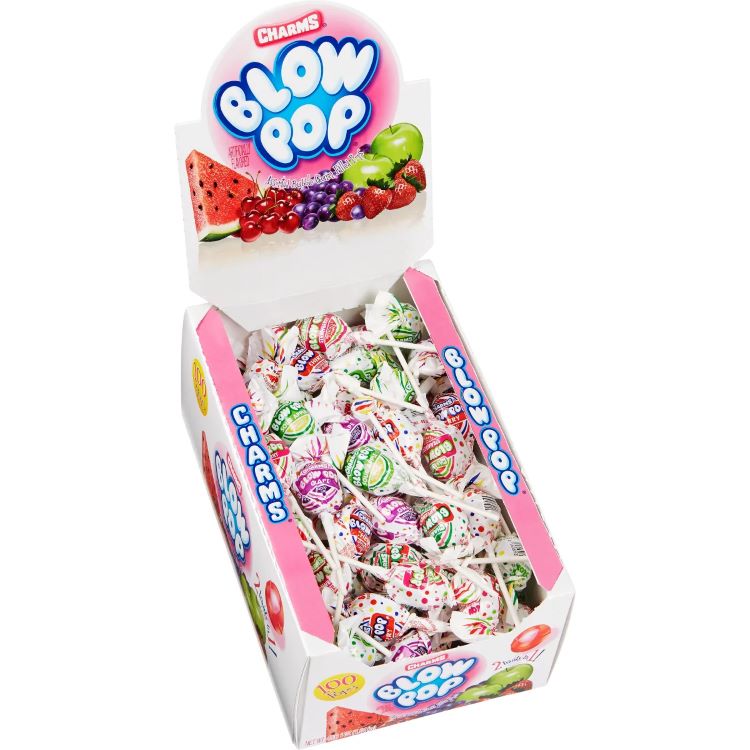 乐天商城 - 【アメリカコストコ品】チャームズ ブローポップ 約18g バブルガム入りポップ各種 100 個入り Charms Blow Pop, 0.65 oz, Assorted Bubble Gum Filled Pops, 100-count【お取り寄せ商品】【合わせて買いたい】