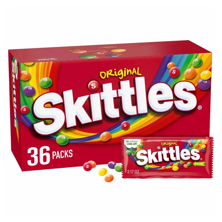 【アメリカコストコ品】スキットルズ オリジナル チューイーキャンディ フルサイズ 約61g 36 個入り Skittles Original Chewy Candy, Full Size, 2.17 oz, 36-count【お取り寄せ商品】【合わせて買いたい】