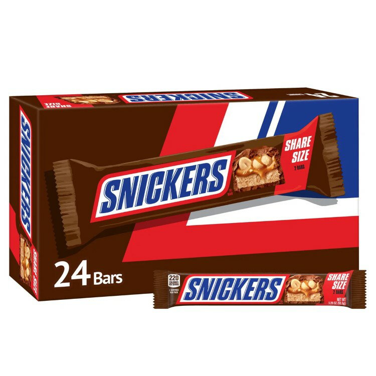 【アメリカコストコ品】スニッカーズ チョコレート キャンディ バー シェアサイズ 約93g 24 個入り Snickers Chocolate Candy Bars, Share Size, 3.29 oz, 24 count【お取り寄せ商品】【合わせて買いたい】