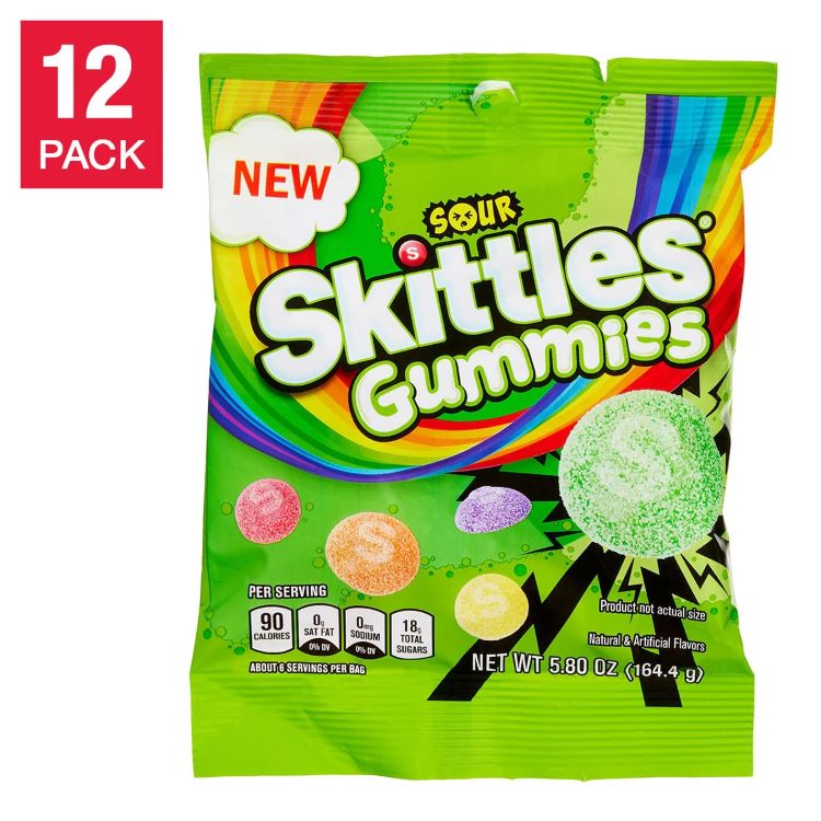 乐天商城 - 【アメリカコストコ品】スキットルズ グミ サワー 約164g ペグバッグ 12 個入り Skittles Gummies, Sour, 5.8 oz Peg Bag, 12-count【お取り寄せ商品】【合わせて買いたい】