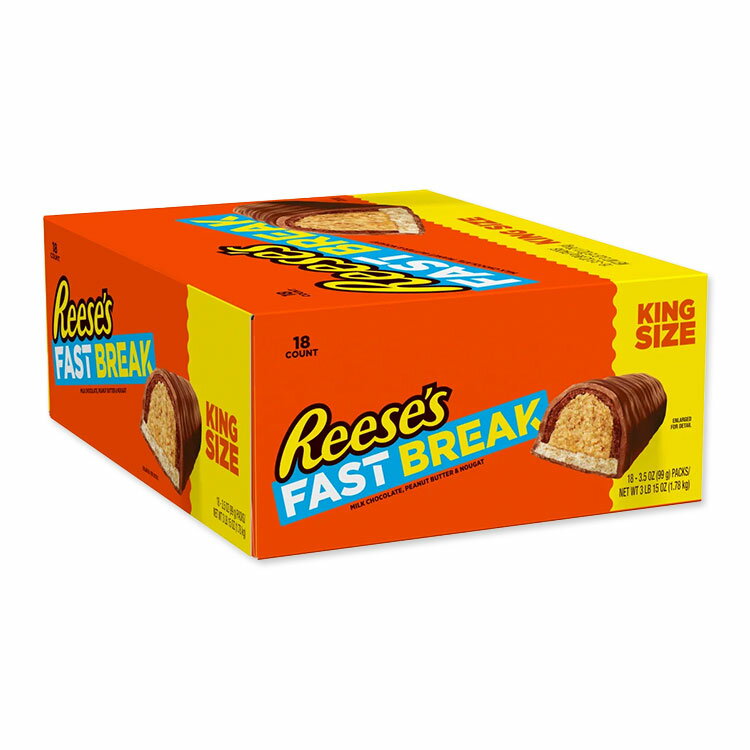 【アメリカコストコ品】リーシーズ リーセス ファストブレイク キングサイズ 約99g 18個入り Reese's Fast Break, King Size, 3.5 oz 18-count【お取り寄せ商品】【合わせて買いたい】