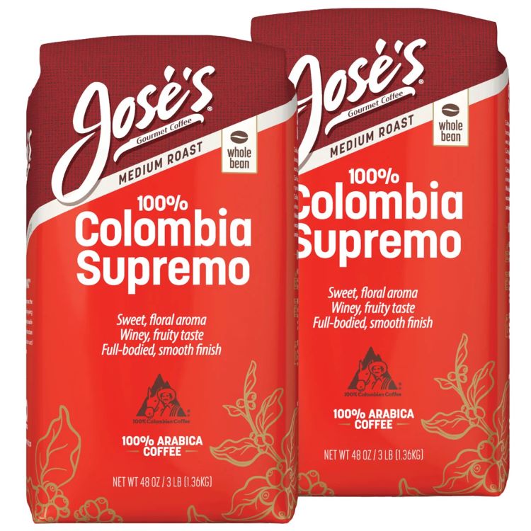 【アメリカコストコ品】Jose's 100% コロンビア スプレモ ホールビーン コーヒー ミディアム 3 ポンド、2 パック Jose’s 100% Colombia Supremo Whole Bean Coffee, Medium, 3lbs, 2-pack【お取り寄せ商品】【合わせて買いたい】