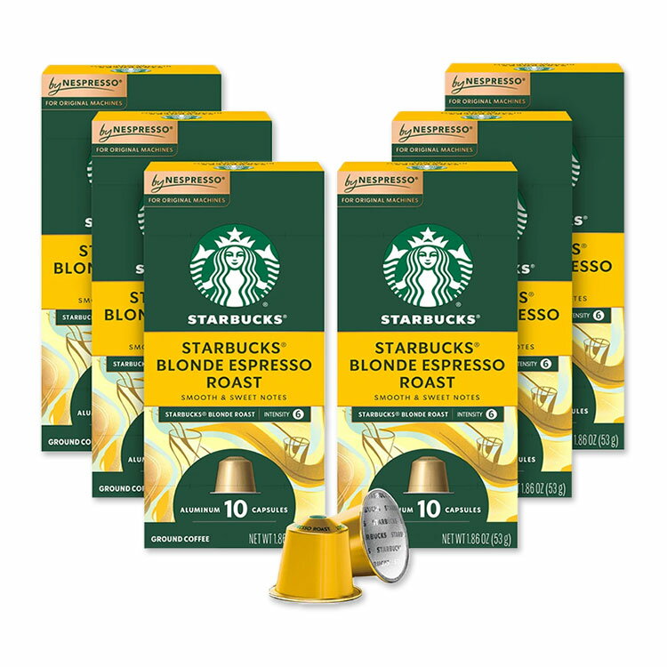 【アメリカコストコ品】スターバックス バイ ネスプレッソ ブロンド エスプレッソ ロースト カプセル 60 個入り Starbucks by Nespresso Blonde Espresso Roast Capsules, 60 Count【お取り寄せ商品】【合わせて買いたい】(4.0)