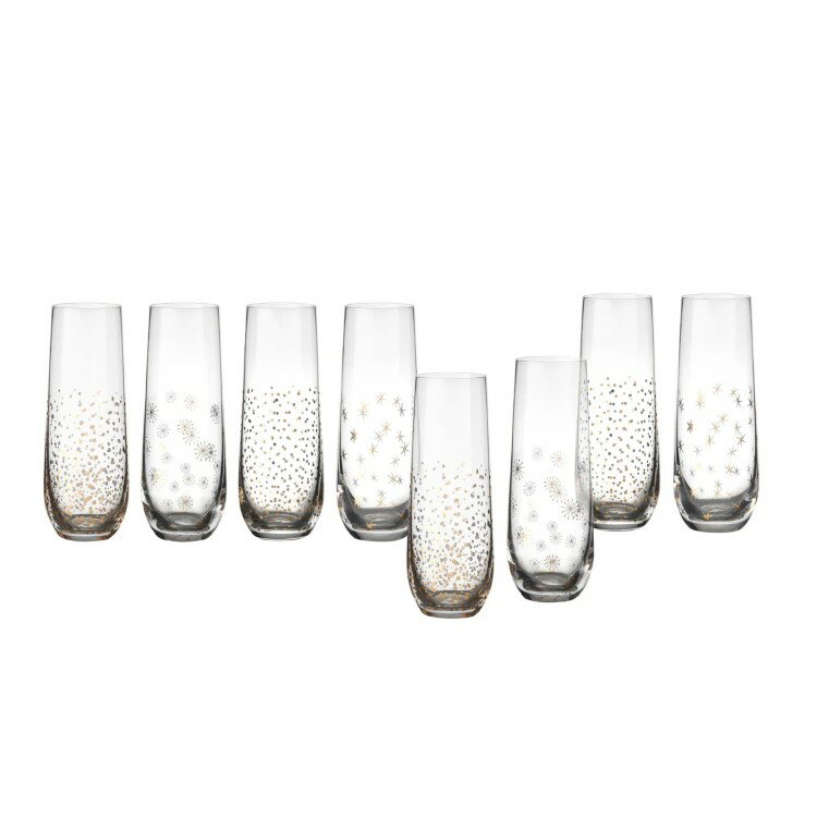 【アメリカコストコ品】ミカサ パーティー ステムレス シャンパンフルート 8個セット Mikasa Party Stemless Champagne Flutes, Set of 8 【お取り寄せ商品】【合わせて買いたい】