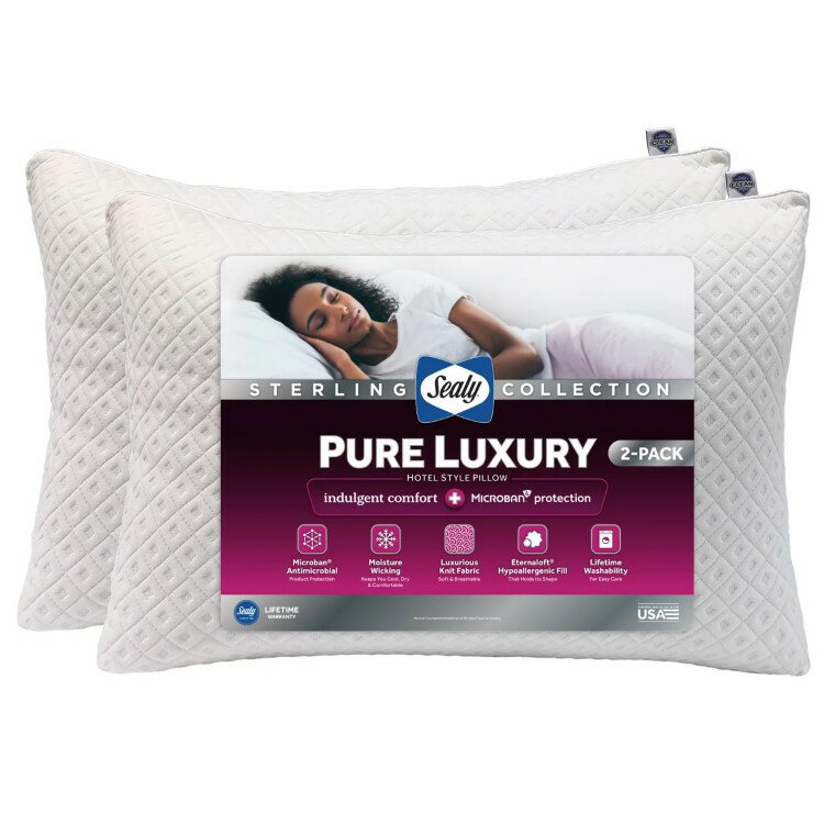 【アメリカコストコ品】シーリー スターリング ピュア ラグジュアリー ピロー 2個パック キングサイズ Sealy Sterling Pure Luxury Pillow, 2-pack King Size 【お取り寄せ商品】【合わせて買いたい】