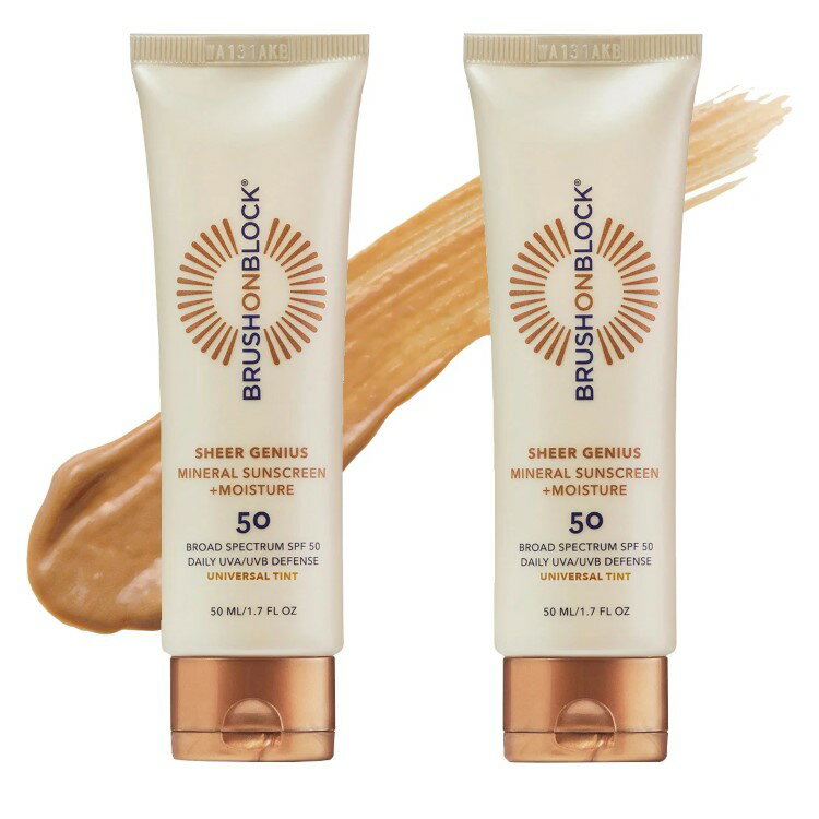 【アメリカコストコ品】ブラシオンブロック シアージーニアス ミネラルサンスクリーン ティントタイプ Brush On Block Sheer Genius Mineral Sunscreen, SPF 50, 1.7 fl.oz, 2-pack Tinted【お取り寄せ商品】【合わせて買いたい】