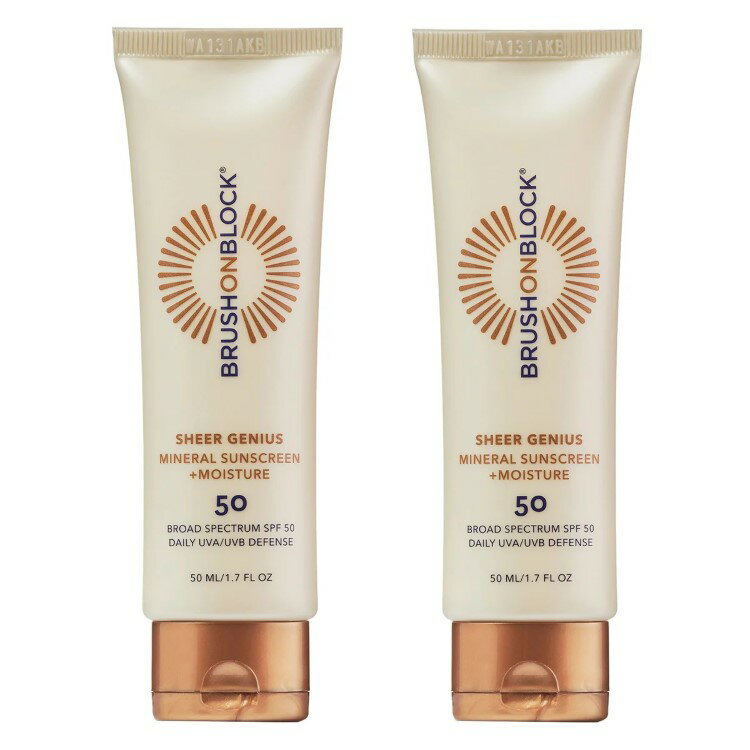 【アメリカコストコ品】ブラシオンブロック シアージーニアス ミネラルサンスクリーン 無着色タイプ Brush On Block Sheer Genius Mineral Sunscreen, SPF 50, 1.7 fl.oz, 2-pack untinted【お取り寄せ商品】【合わせて買いたい】