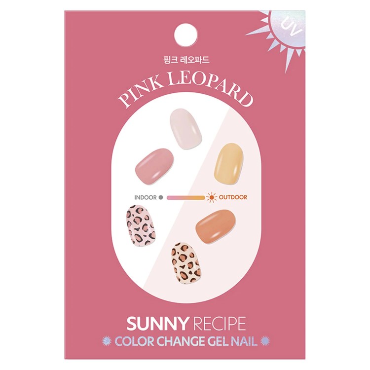【アメリカコストコ品】サニーレシピ カラーチェンジジェルネイルセット ピンクレオパルド Sunny Recipe Color Change Gel Nail Set, 2-pack pink leopard【お取り寄せ商品】【合わせて買いたい】