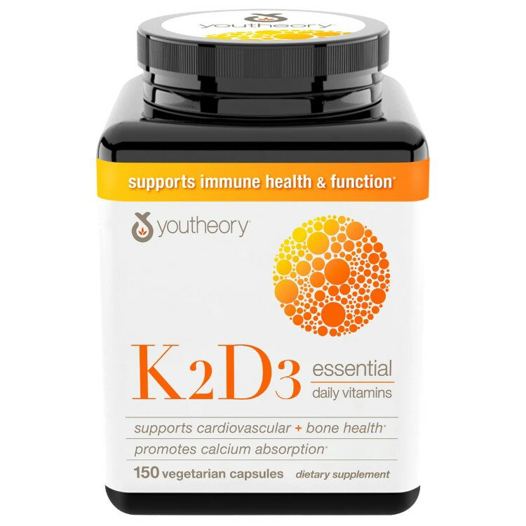 【アメリカコストコ品】ユーセオリー K2D3 エッセンシャルデイリービタミン、150 カプセル youtheory K2D3, 150 Capsules【お取り寄せ商品】【合わせて買いたい】