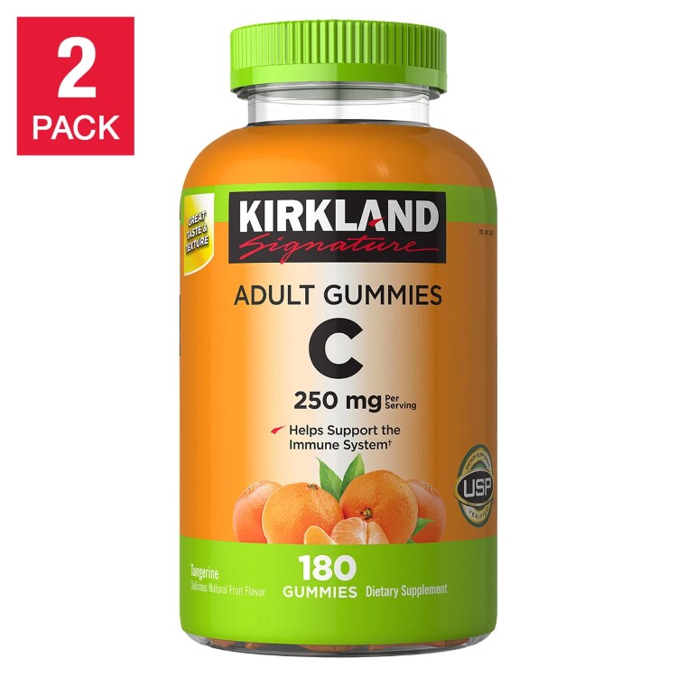 【アメリカコストコ品】カークランドシグネチャー ビタミンC 250 mg、大人用グミ 180グミ 2個 Kirkland Signature Vitamin C 250 mg., 360 Adult Gummies【お取り寄せ商品】【合わせて買いたい】