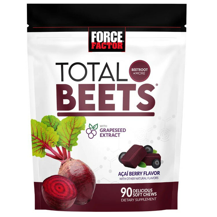 【アメリカコストコ品】フォースファクター トータルビートチュー、ソフトチュー Force Factor Total Beets Chews, 90 Soft Chews 【お取り寄せ商品】【合わせて買いたい】