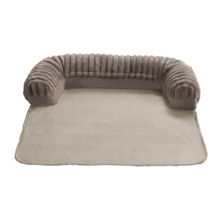 ����å� ��С����֥� �ڥå��� �ȶ񥫥С� �ܥ륹�����դ� �١����� ��91��89��15cm Glitz Reversible Pet Furniture Cover with Bolster Beige 36inch W x 35inch D x 6inch H �ڤ����󤻾��ʡ�