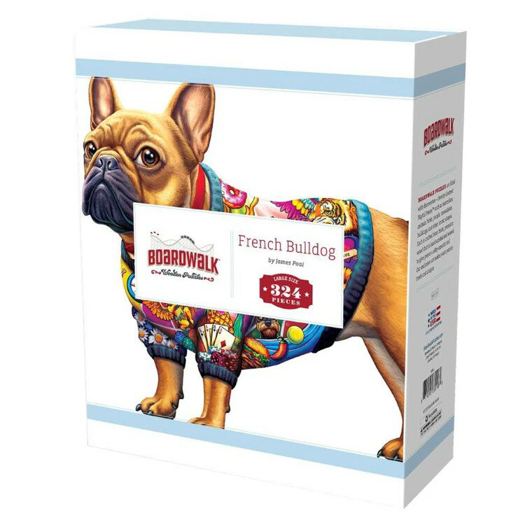 ボードウォーク 大型木製パズル フレンチブルドッグ Boardwalk Large Wooden Puzzle French Bulldog 【お取り寄せ商品】