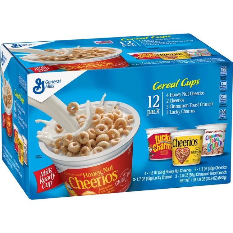 ゼネラルミルズ シリアルカップ バラエティパック 12個入り General Mills Cereal ...