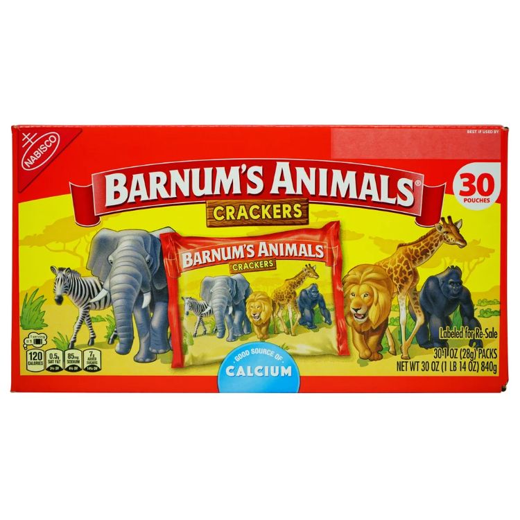 バーナムズ アニマルクラッカー 28g 30袋入り BARNUM'S Animal Crackers, 1 oz, 30-count 【お取り寄せ商品】