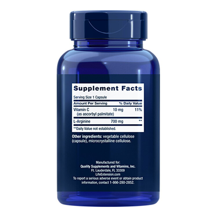 ライフ エクステンション L-アルギニンカプセル 700mg 200粒 ベジカプセル Life Extension L-Arginine Caps 700 mg 200 capsules ビタミンC【お取り寄せ商品】 speed-10038463 アメリカサプリ専門スピードボディ サンプル画像3