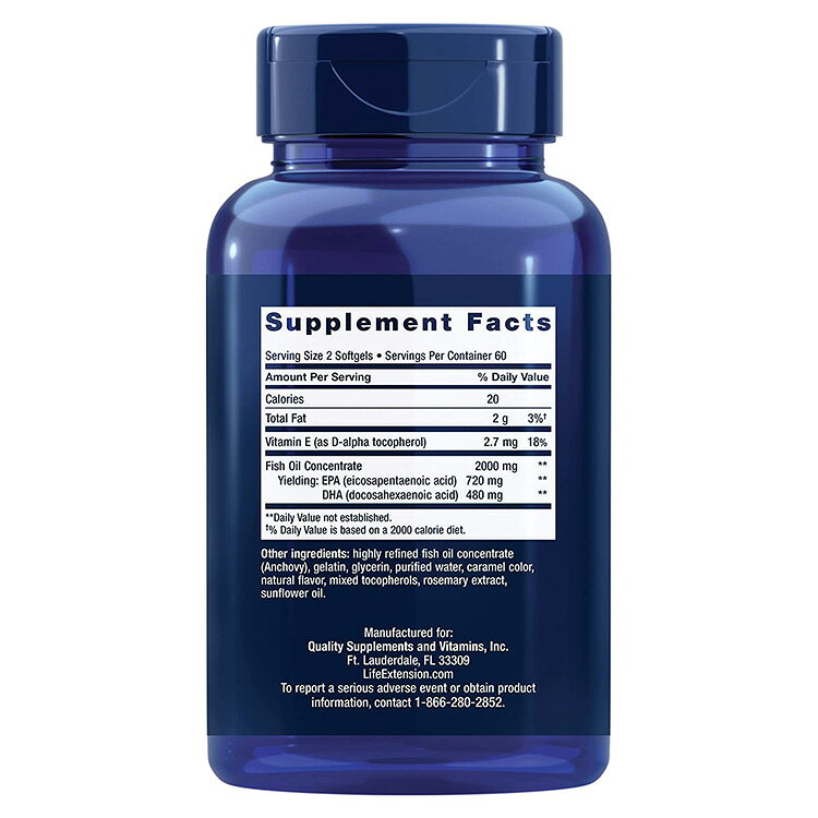 �饤�ե������ƥ󥷥�� �ᥬ EPA / DHA ���եȥ����� 120γ Life Extension Mega EPA / DHA ���� ���ᥬ3���û� �ե��å��奪����ڤ����󤻾��ʡۡڹ�碌���㤤������