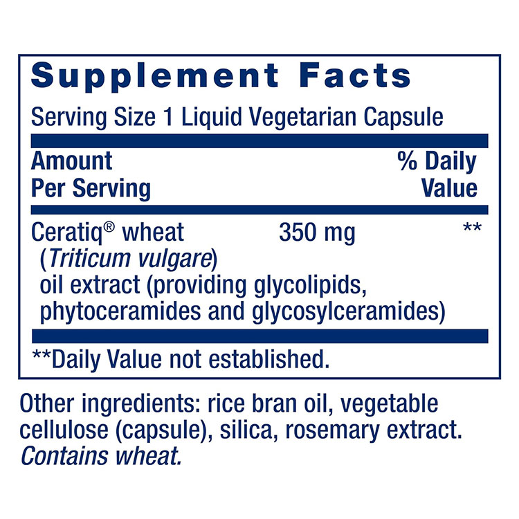 スキンリストアリング セラミド 350mg 30粒 《約1ヵ月分》Life Extension (ライフエクステンション) Skin Restoring Ceramides